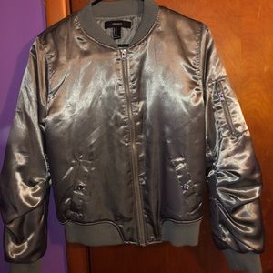 Olive green bomber jacket